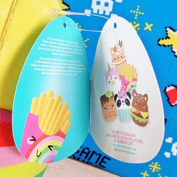 Squishmallow Codie the Rainbow Fries 8" [ 2021 ] UltraSoft Claire's Food Plush - Picture 11 of 12